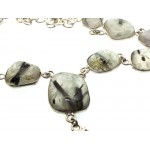 Black Toumalated Quartz Indian Silver Necklace 02