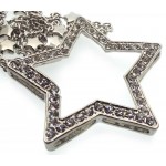 Bling Large Metal Crystal Glass Star Necklace