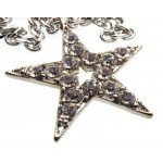 Bling Medium Metal Crystal Glass Star Necklace
