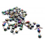 Titanium Aura Bead Rosary Necklace