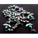 Titanium Aura Bead Rosary Necklace