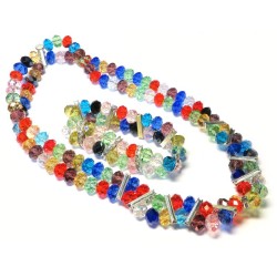 Colourful Glass Bead Necklace and Bracelet Set