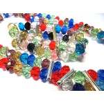 Colourful Glass Bead Necklace and Bracelet Set