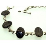 Shungite Gemstone Sterling Silver Bracelet