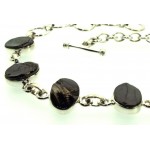 Shungite Gemstone Sterling Silver Bracelet