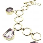 Amethyst Sterling Silver Charm Bracelet