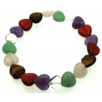 Mixed Gemstone Heart Bracelet