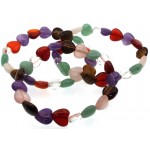 Mixed Gemstone Heart Bracelet