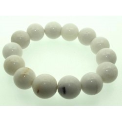 12mm Snow Quartz Power Bracelet