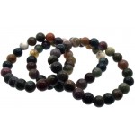 8mm Indian Agate Gemstone Power Bracelet