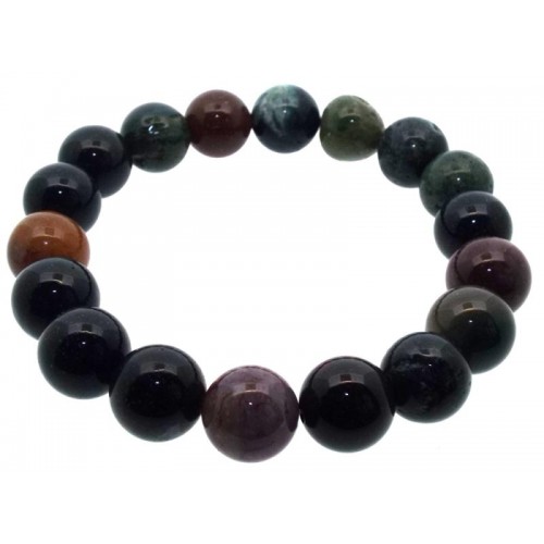 10mm Indian Agate Gemstone Power Bracelet