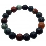 10mm Indian Agate Gemstone Power Bracelet