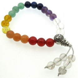 Chakra Gemstone Bead Elasticated Power Bracelet