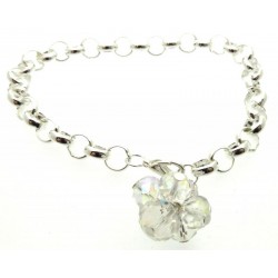 Belcher Chain Crystal Glass Charm Bracelet