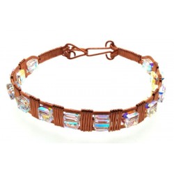 Swarovski Crystal Cube Copper Bracelet