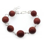 Faceted Goldstone Gemstone Bead Bracelet