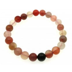 8mm Mixed Agate Gemstone Power Bracelet