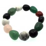 Mixed Tumbled Gemstone Pebble Bracelet