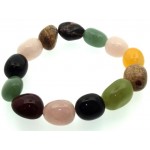 Mixed Tumbled Gemstone Pebble Bracelet