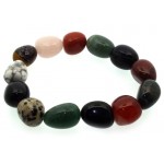 Mixed Tumbled Gemstone Pebble Bracelet