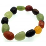 Mixed Tumbled Gemstone Pebble Bracelet