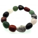 Mixed Tumbled Gemstone Pebble Bracelet