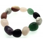 Mixed Tumbled Gemstone Pebble Bracelet