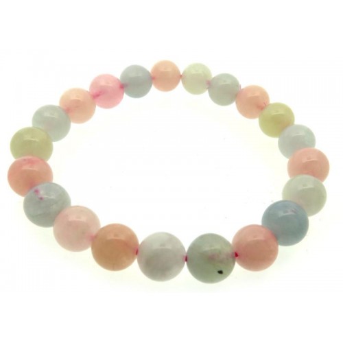 7 to 8mm Morganite Gemstone Power Bracelet