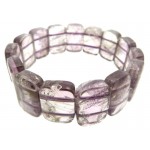 Chunky Amethyst Gemstone Elasticated Bracelet