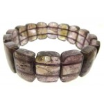 Chunky Amethyst Gemstone Elasticated Bracelet