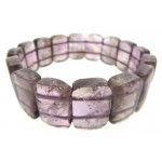 Chunky Amethyst Gemstone Elasticated Bracelet