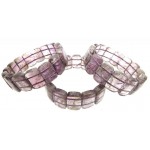 Chunky Amethyst Gemstone Elasticated Bracelet