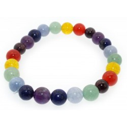 Chakra Gemstone Bead Elasticated Simple Power Bracelet