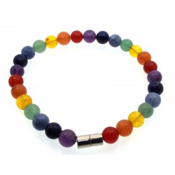 Chakra Gemstone Bead Magnetic Clasp Bracelet