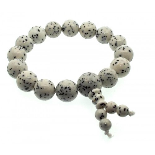 12mm Spotted Jade Gemstone Power Bracelet