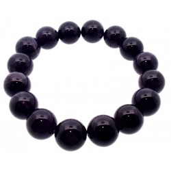 12mm Amethyst Gemstone Power Bracelet