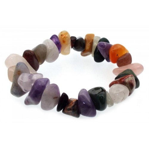 Mixed Random Tumbled Gemstone Bracelet