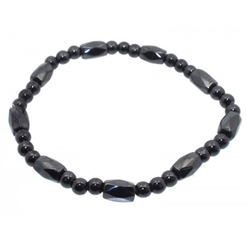 Fancy Hematite Bead Bracelet