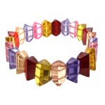 Colourful Cubic Zirconia Long Bead Bracelet