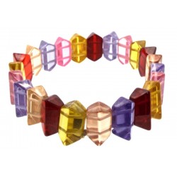 Colourful Cubic Zirconia Long Bead Bracelet