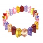 Colourful Cubic Zirconia Long Bead Bracelet