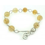 Citrine Gemstone Smooth Bead Bracelet