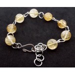 Citrine Gemstone Smooth Bead Bracelet