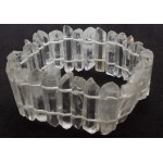 Clear Quartz Gemstone Natural Points Bracelet