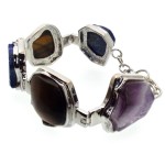 Silver Plated Chunky Gemstone Bracelet 02