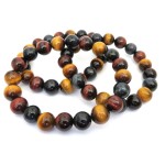 10mm Mixed Tigers Eye Gemstone Power Bracelet