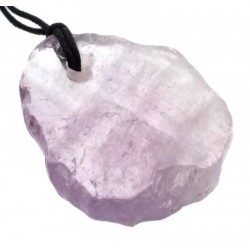 Amethyst Gemstone Polished Slice Pendant 04