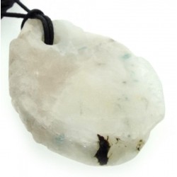 Rainbow Moonstone Gemstone Polished Slice Pendant 02