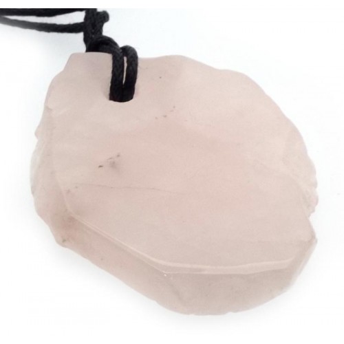 Rose Quartz Gemstone Polished Slice Pendant 01