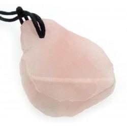 Rose Quartz Gemstone Polished Slice Pendant 02